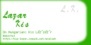 lazar kis business card